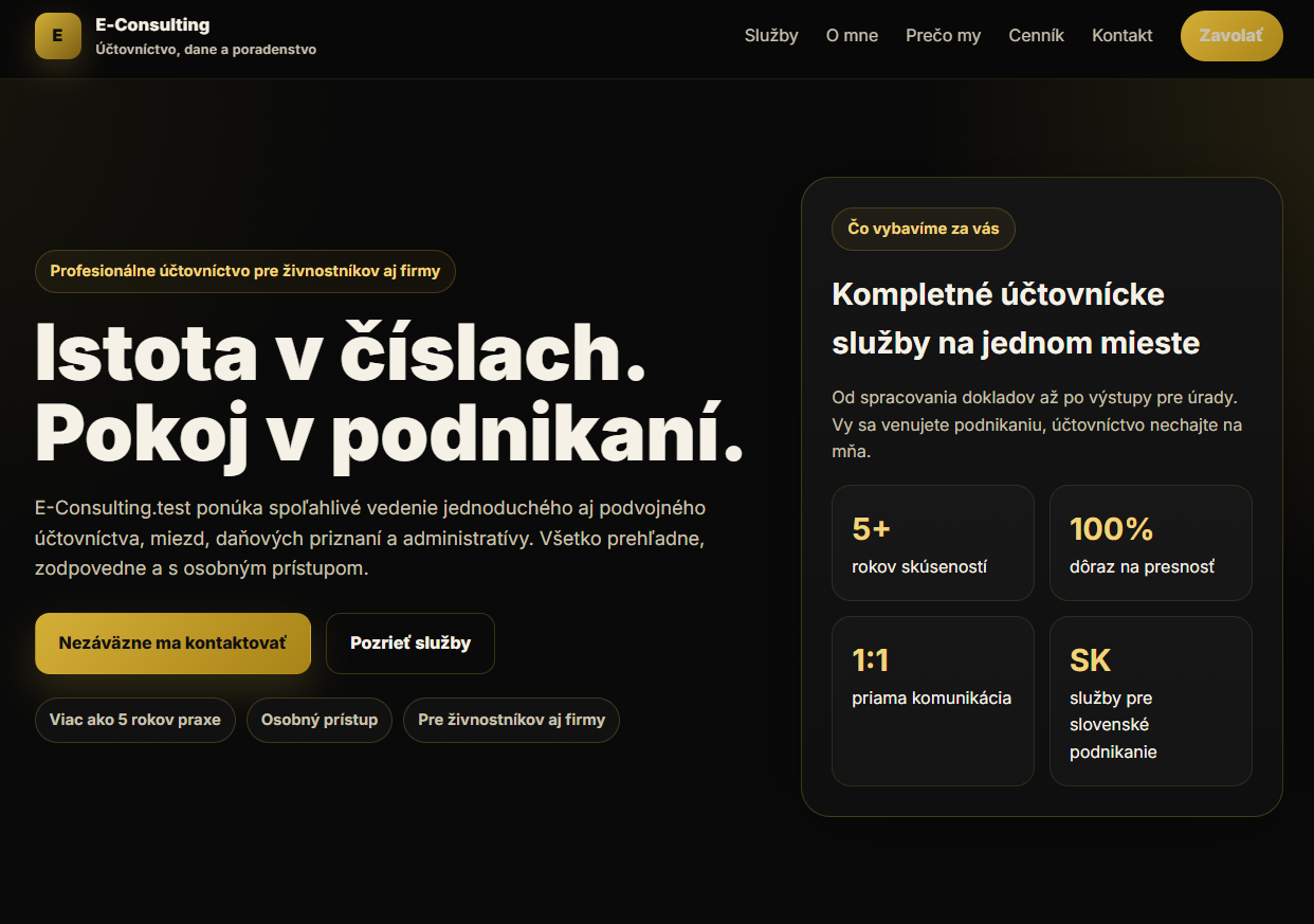 Šablóna pre účtovníkov