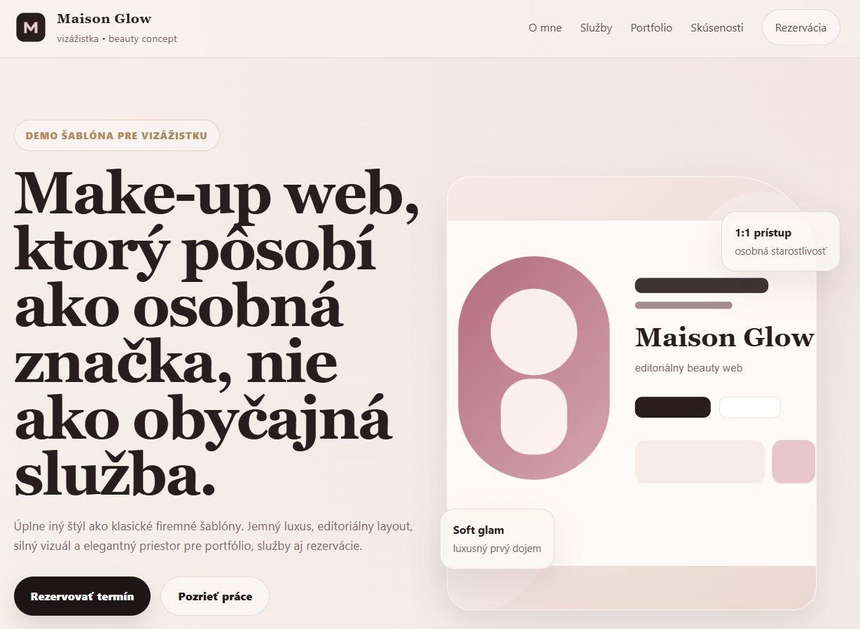Šablóna pre vizážistku