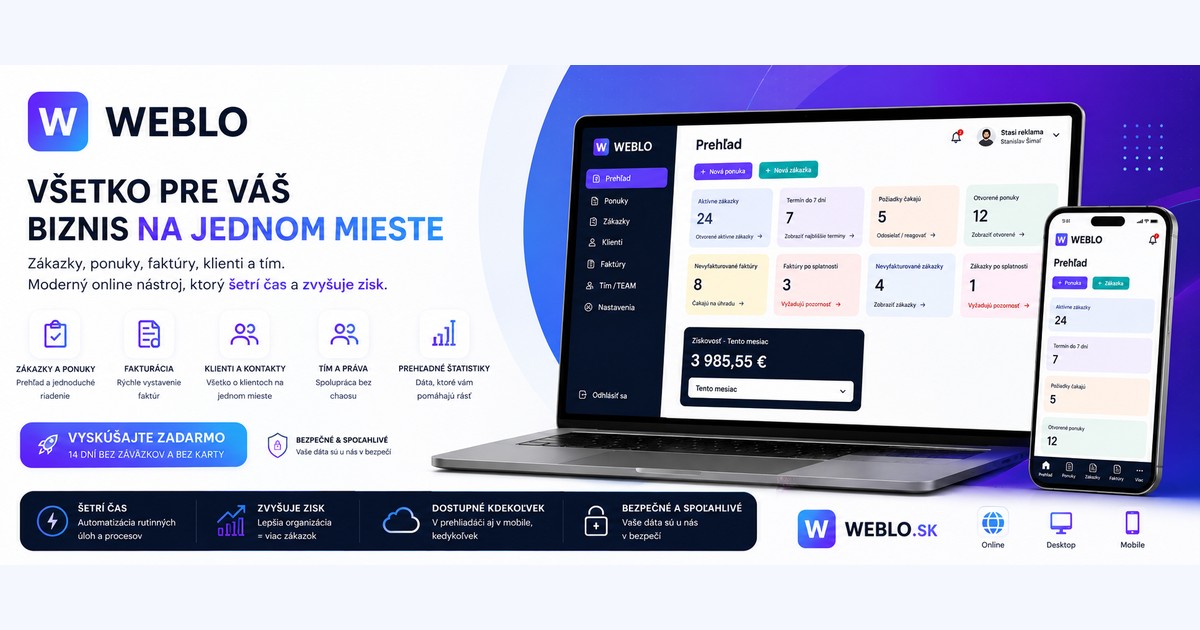WEBLO – všetko pre váš biznis na jednom mieste